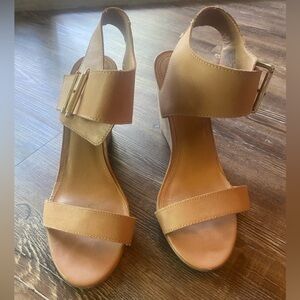 Steve Madden Winston Leather Wedge Sandals – Size 9
